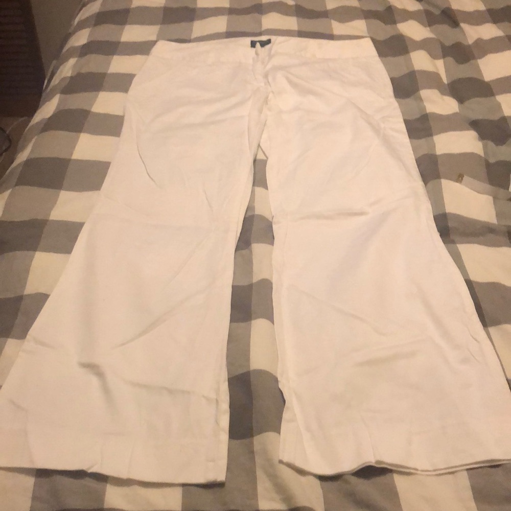 The limited drew fit white pants